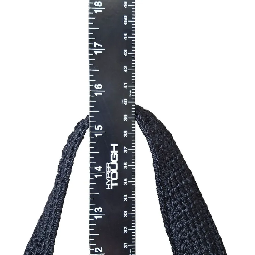 The Sak Iris Crocheted Hobo Bag Black Shoulder Purse Large 11x12 EUC Boho Hippie